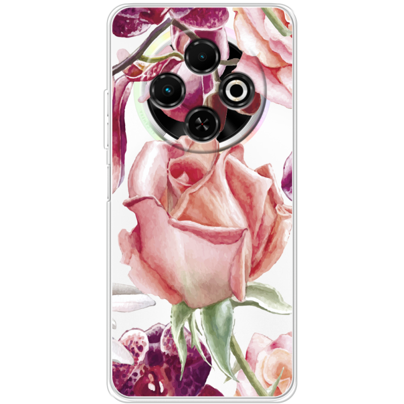 Прозорий чохол BoxFace Tecno Spark 30C Rose