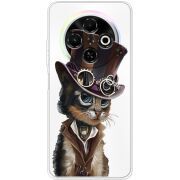 Прозорий чохол BoxFace Tecno Spark 30C Steampunk Cat