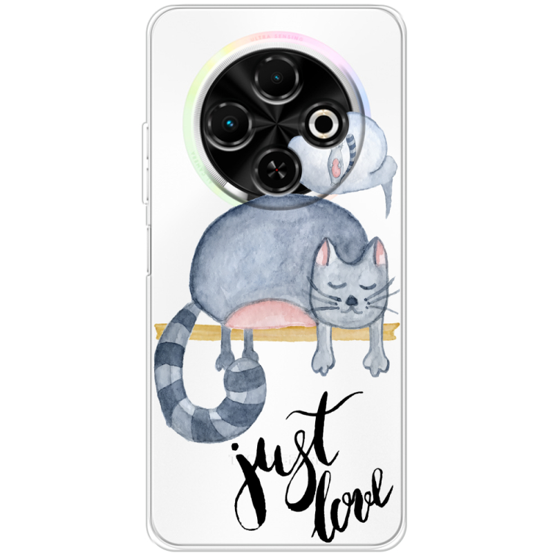 Прозорий чохол BoxFace Tecno Spark 30C Just Love