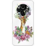 Чохол зі стразами Tecno Spark 30C Deer with flowers