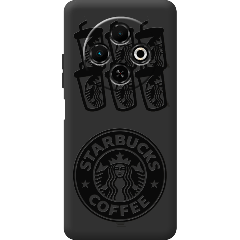 Чорний чохол BoxFace Tecno Spark 30C Black Coffee