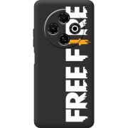 Чорний чохол BoxFace Tecno Spark 30C Free Fire White Logo