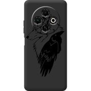 Чорний чохол BoxFace Tecno Spark 30C Wolf and Raven