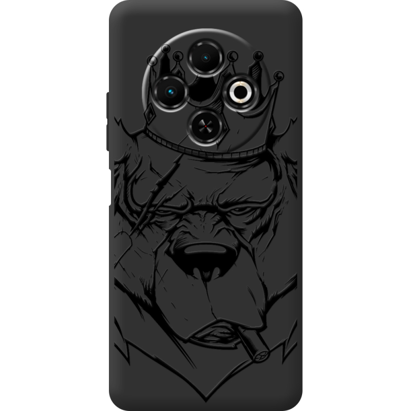 Чорний чохол BoxFace Tecno Spark 30C Bear King