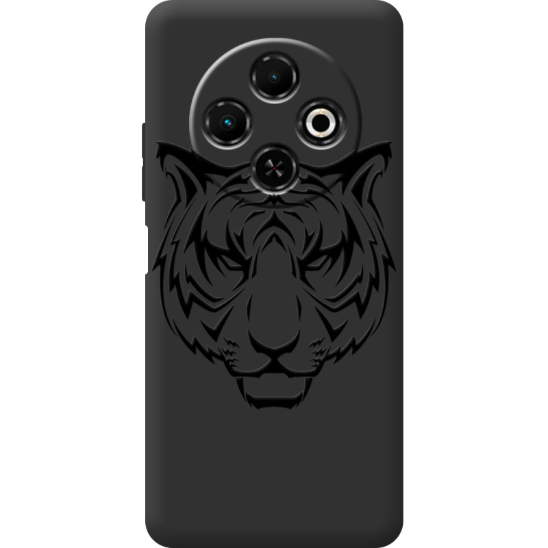 Чорний чохол BoxFace Tecno Spark 30C Tiger