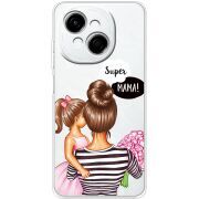 Прозорий чохол BoxFace Tecno Spark Go 1 Super Mama and Daughter