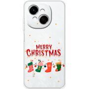 Прозорий чохол BoxFace Tecno Spark Go 1 Merry Christmas