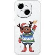 Прозорий чохол BoxFace Tecno Spark Go 1 Christmas Deer with Snow