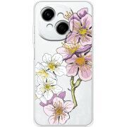 Прозорий чохол BoxFace Tecno Spark Go 1 Cherry Blossom