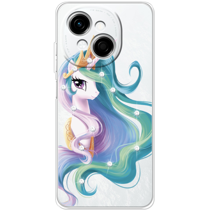 Чохол зі стразами Tecno Spark Go 1 Unicorn Queen