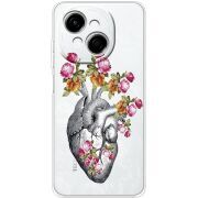 Чохол зі стразами Tecno Spark Go 1 Heart