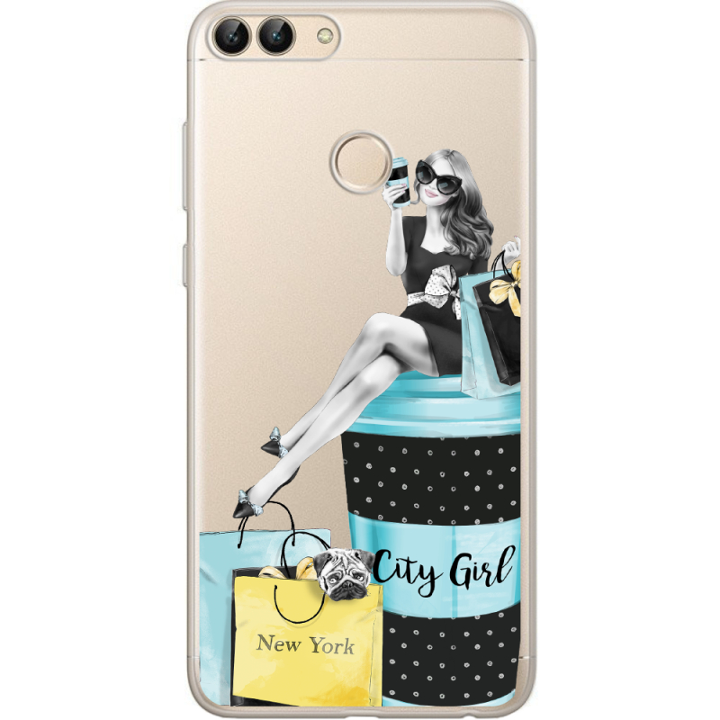 Прозрачный чехол Uprint Huawei P Smart City Girl