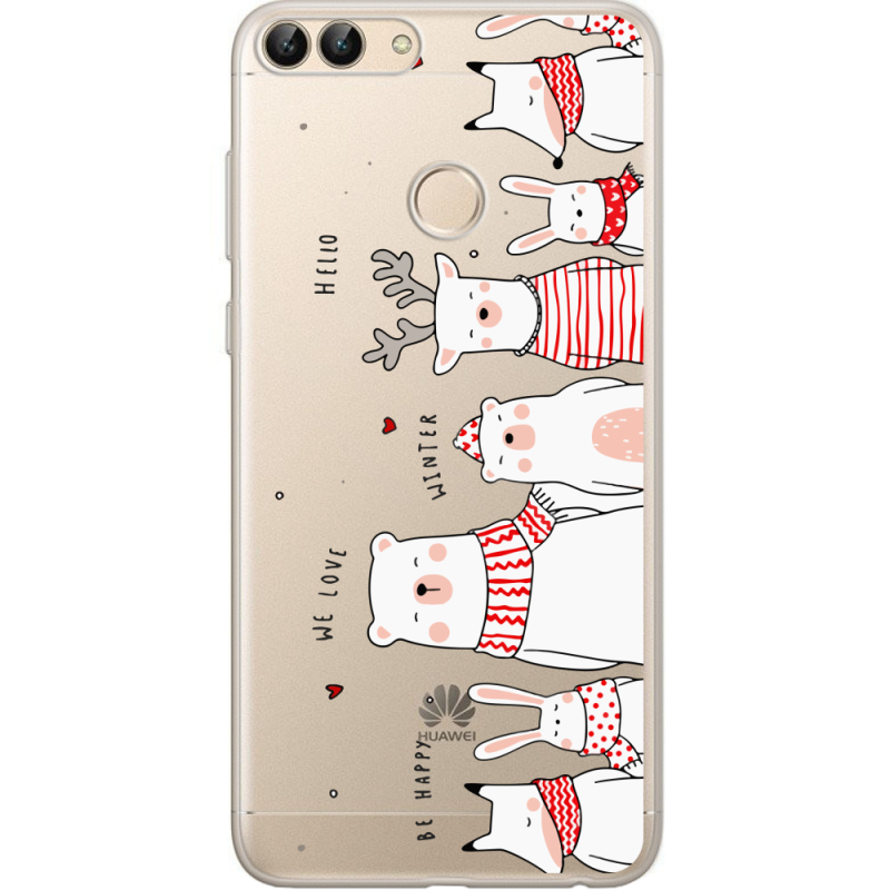 Прозрачный чехол Uprint Huawei P Smart The Friendly Beasts