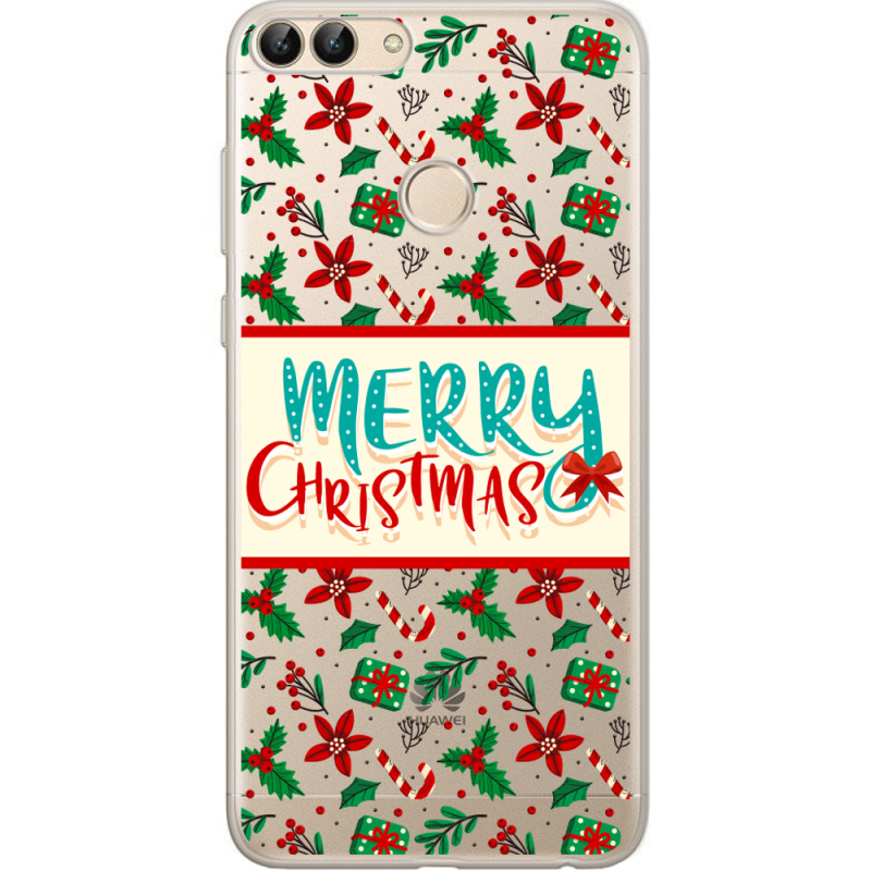 Прозрачный чехол Uprint Huawei P Smart Vintage Christmas Pattern