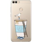 Прозрачный чехол Uprint Huawei P Smart Segull in Cofee Pool