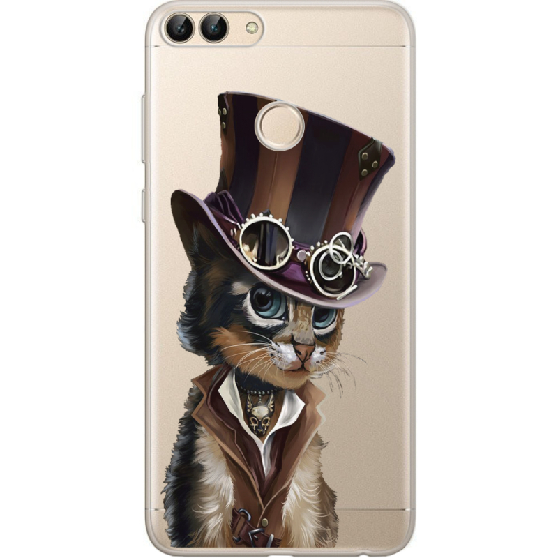 Прозрачный чехол Uprint Huawei P Smart Steampunk Cat