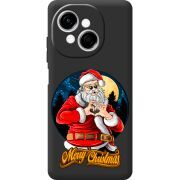 Чорний чохол BoxFace Tecno Spark Go 1 Cool Santa