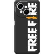 Чорний чохол BoxFace Tecno Spark Go 1 Free Fire White Logo