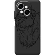 Чорний чохол BoxFace Tecno Spark Go 1 Lion