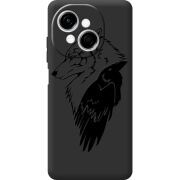 Чорний чохол BoxFace Tecno Spark Go 1 Wolf and Raven