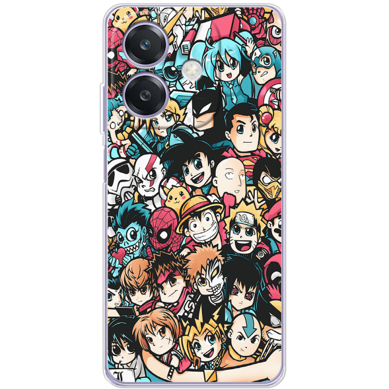 Чохол BoxFace OPPO A3x Anime Stickers