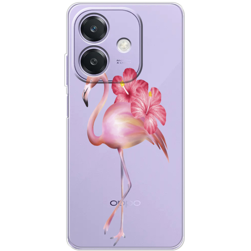 Прозорий чохол BoxFace OPPO A3x Floral Flamingo