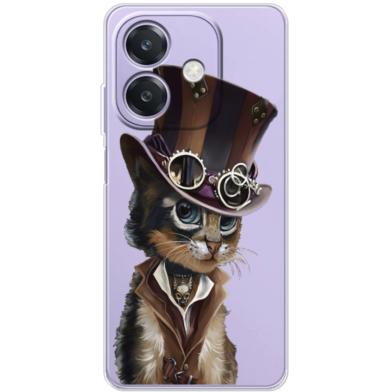 Прозорий чохол BoxFace OPPO A3x Steampunk Cat