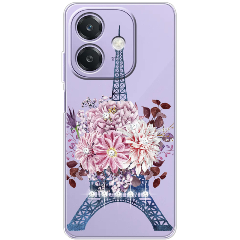 Чохол зі стразами OPPO A3x Eiffel Tower