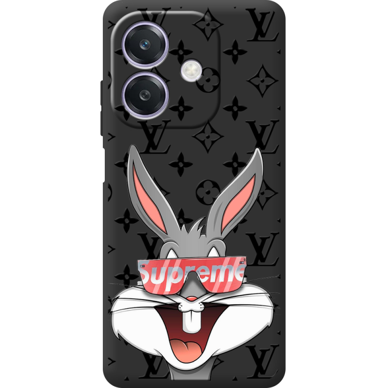 Чорний чохол BoxFace Oppo A3x looney bunny