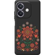 Чорний чохол BoxFace Oppo A3x Ukrainian Ornament