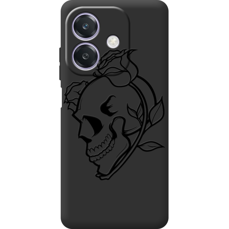 Чорний чохол BoxFace Oppo A3x Skull and Roses