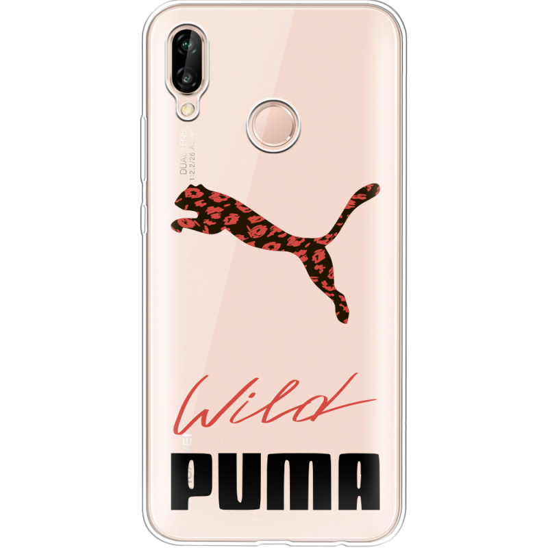 Прозрачный чехол Uprint Huawei P20 Lite Wild Cat