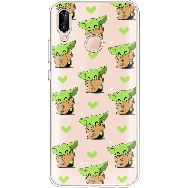 Прозрачный чехол Uprint Huawei P20 Lite Pattern Baby Yoda