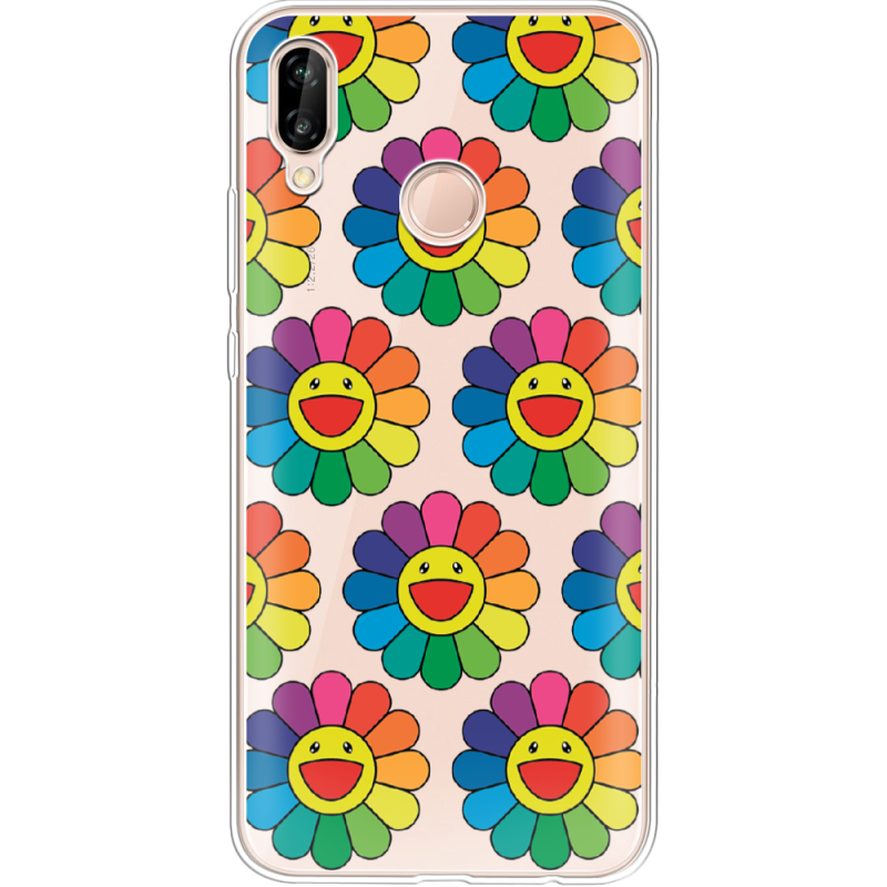 Прозрачный чехол Uprint Huawei P20 Lite Hippie Flowers