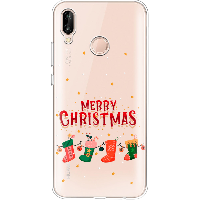 Прозрачный чехол Uprint Huawei P20 Lite Merry Christmas