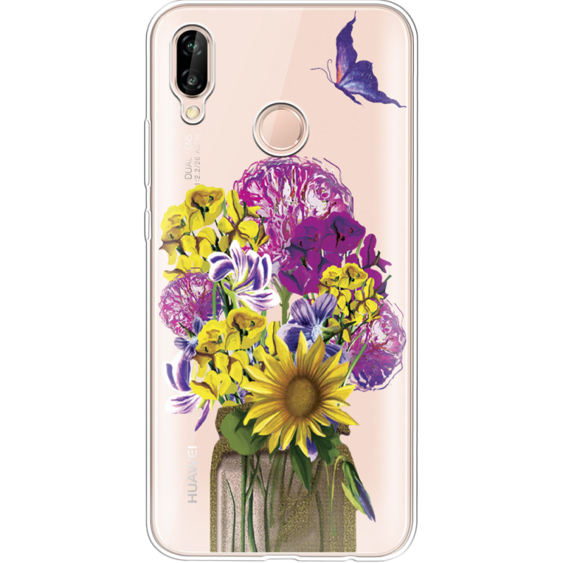 Прозрачный чехол Uprint Huawei P20 Lite My Bouquet