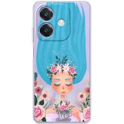 Прозорий чохол BoxFace OPPO A40m Blue Hair