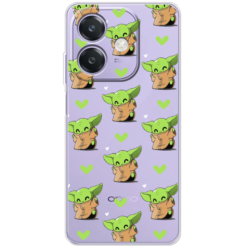 Прозорий чохол BoxFace OPPO A40m Pattern Baby Yoda