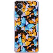 Прозорий чохол BoxFace OPPO A40m Butterfly Morpho