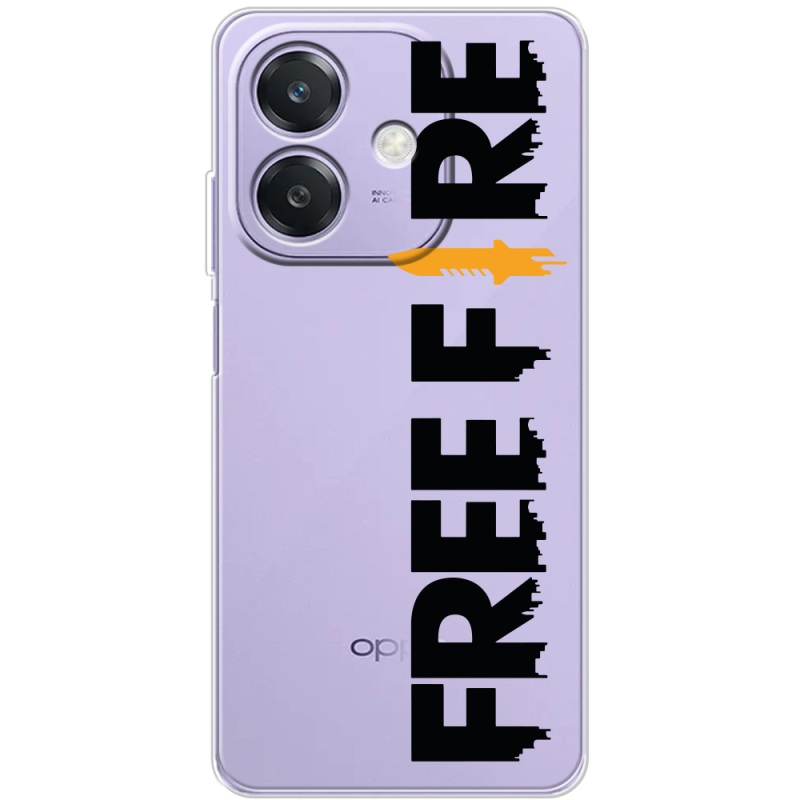 Прозорий чохол BoxFace OPPO A40m Free Fire Black Logo