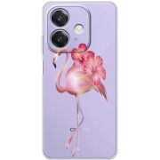 Прозорий чохол BoxFace OPPO A40m Floral Flamingo