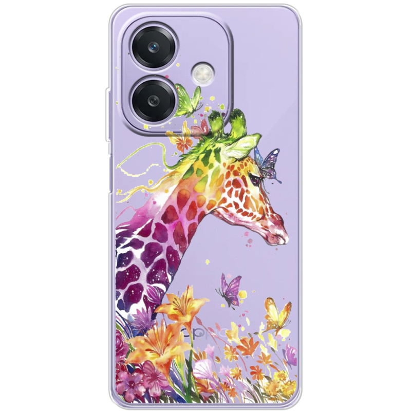 Прозорий чохол BoxFace OPPO A40m Colorful Giraffe