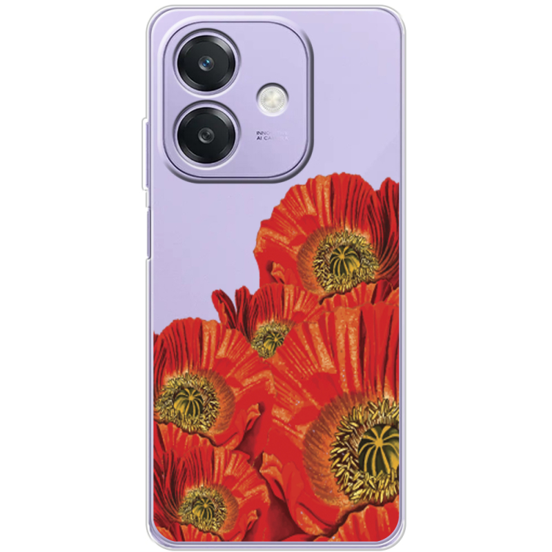 Прозорий чохол BoxFace OPPO A40m Red Poppies