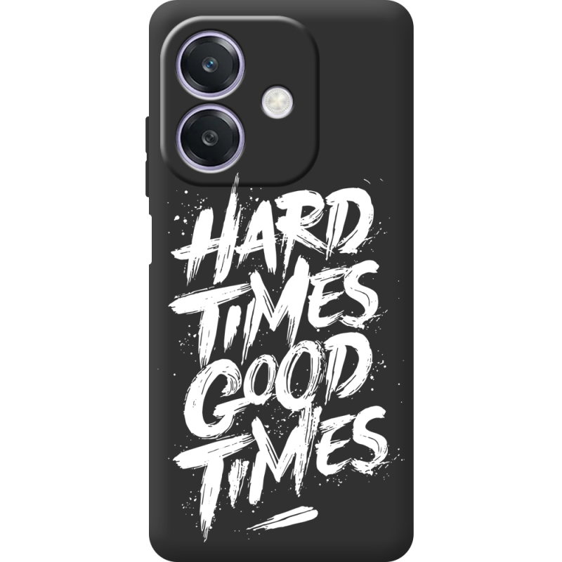 Чорний чохол BoxFace Oppo A40m Hard Times Good Times