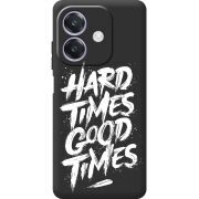 Чорний чохол BoxFace Oppo A40m Hard Times Good Times