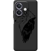 Чорний чохол BoxFace Oppo A40m Wolf and Raven