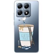Прозорий чохол BoxFace Xiaomi 14T Pro Segull in Cofee Pool