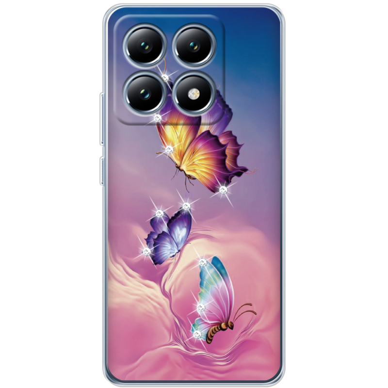 Чохол зі стразами Xiaomi 14T Pro Butterflies