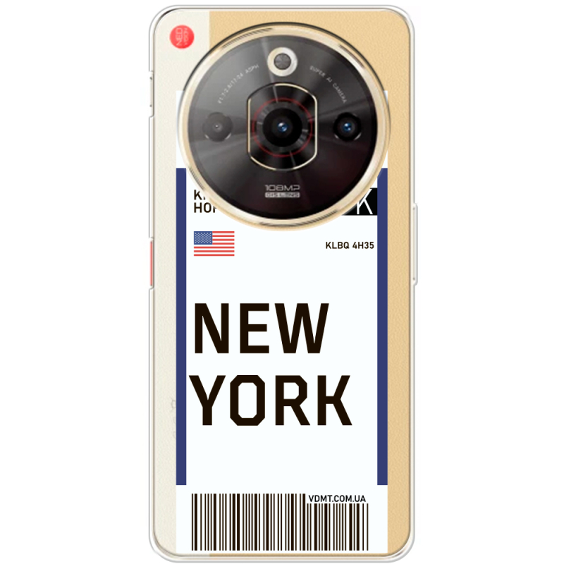 Прозорий чохол BoxFace Nubia Focus Pro Ticket New York