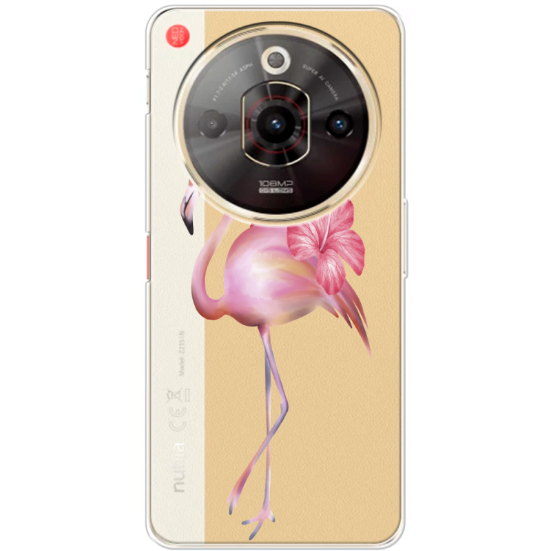 Прозорий чохол BoxFace Nubia Focus Pro Floral Flamingo